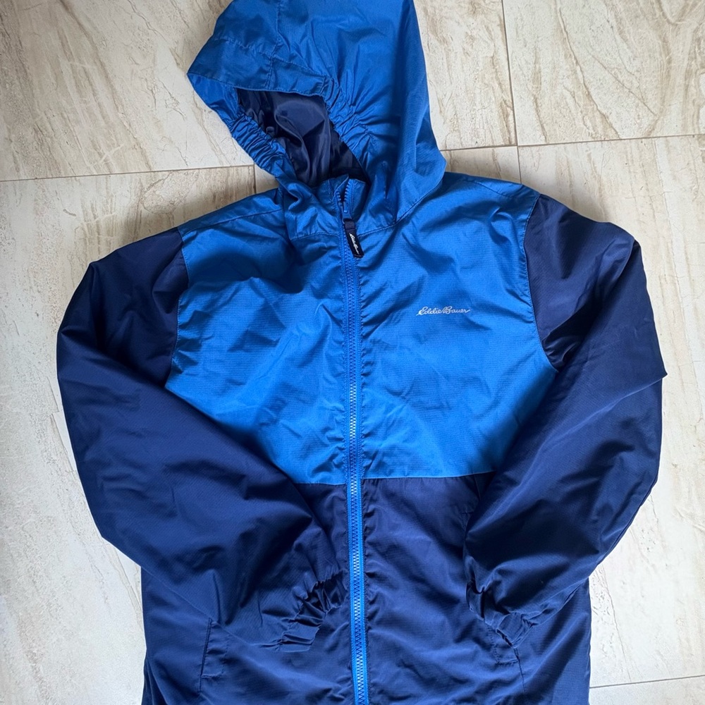 Eddie Bauer boys 3 in 1 zip up Two-Tone Blue Jacket size Medium 10/12